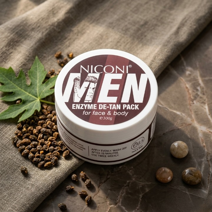 Niconi Men Enzyme De-Tan Pack for Face and Body